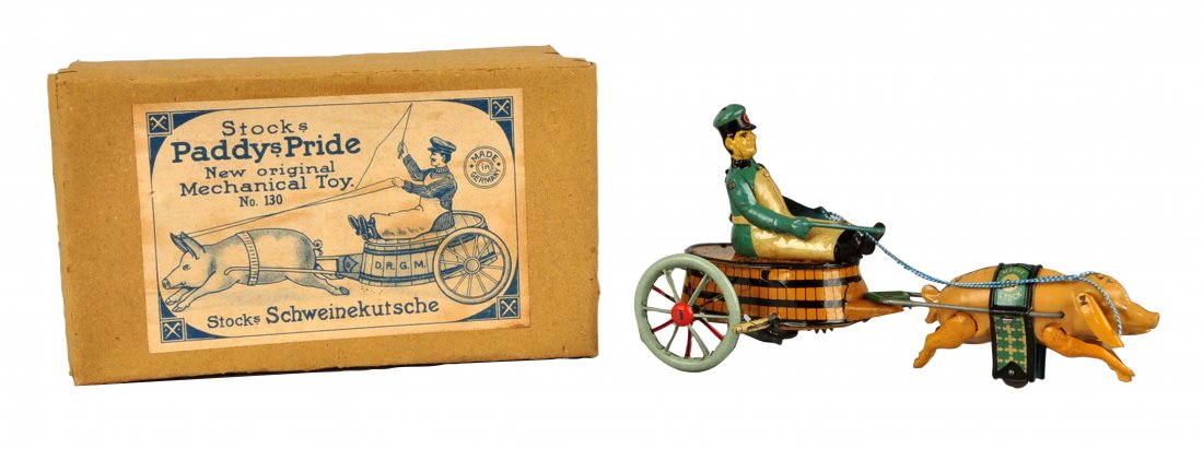 German Stock Tin Litho Wind-Up Paddy's Pride Toy. (1 of 7)