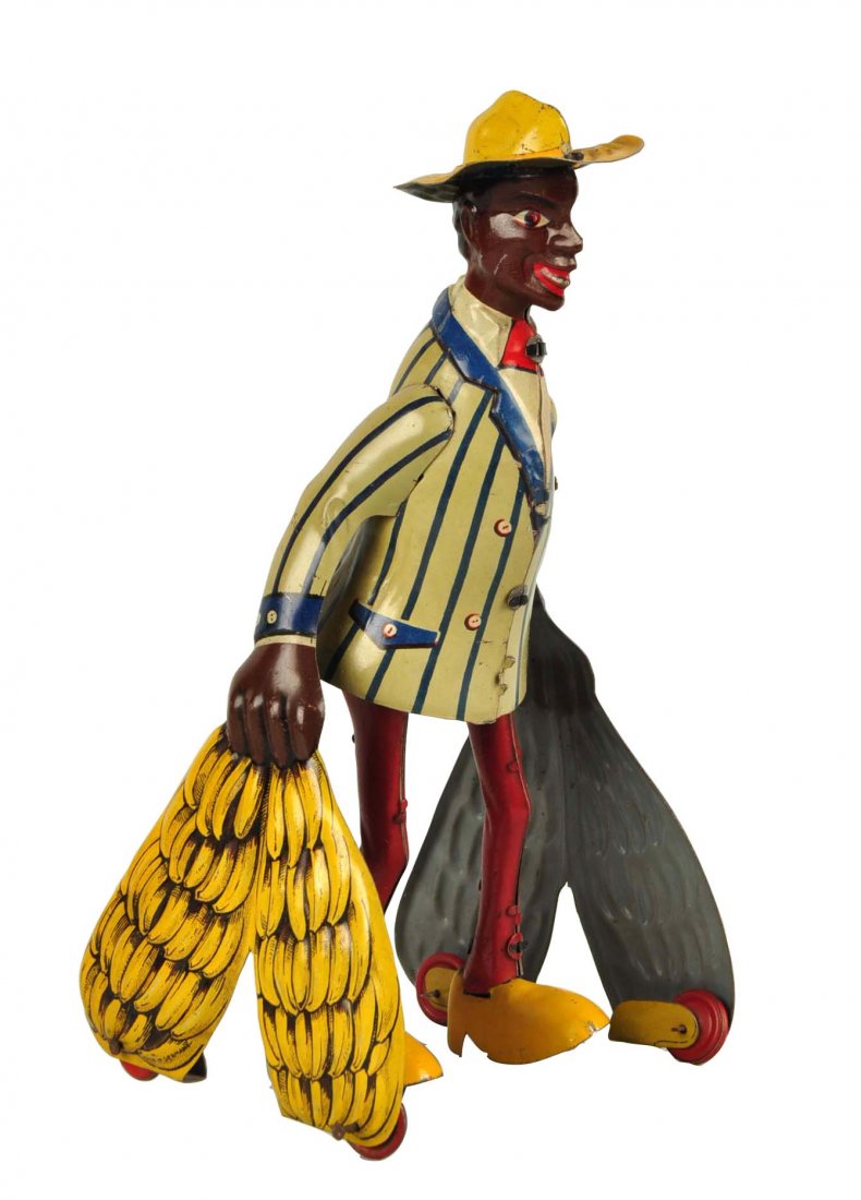 German Distler Tin Litho Wind-Up Banana Man Toy. (1 of 4)
