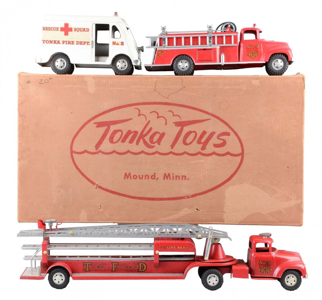 Tonka Fire Department Set with Original Box. (1 of 1)