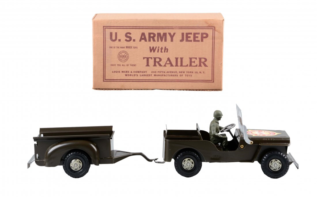 Marx U.S. Army Jeep and Trailer No. 888/246. (1 of 3)