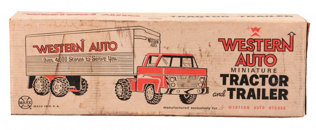 Marx Western Auto Tractor-Trailer. (1 of 4)