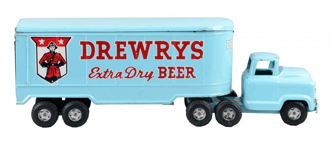 Pressed Steel Buddy L Drewry's Beer Tractor. (1 of 2)