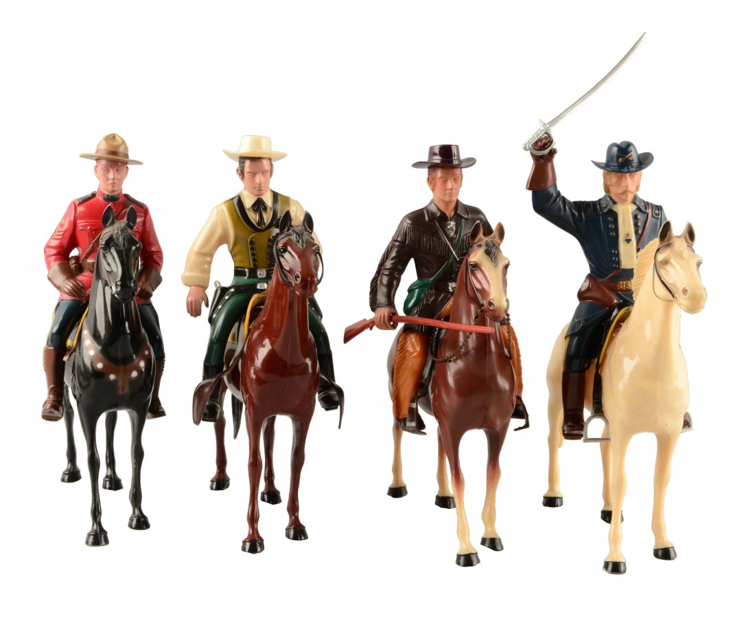 Large Lot of Hartland Plastic Figures w/ Riders. (1 of 1)