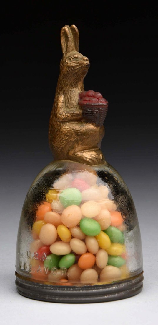 Rabbit on Dome Candy Container. (1 of 2)