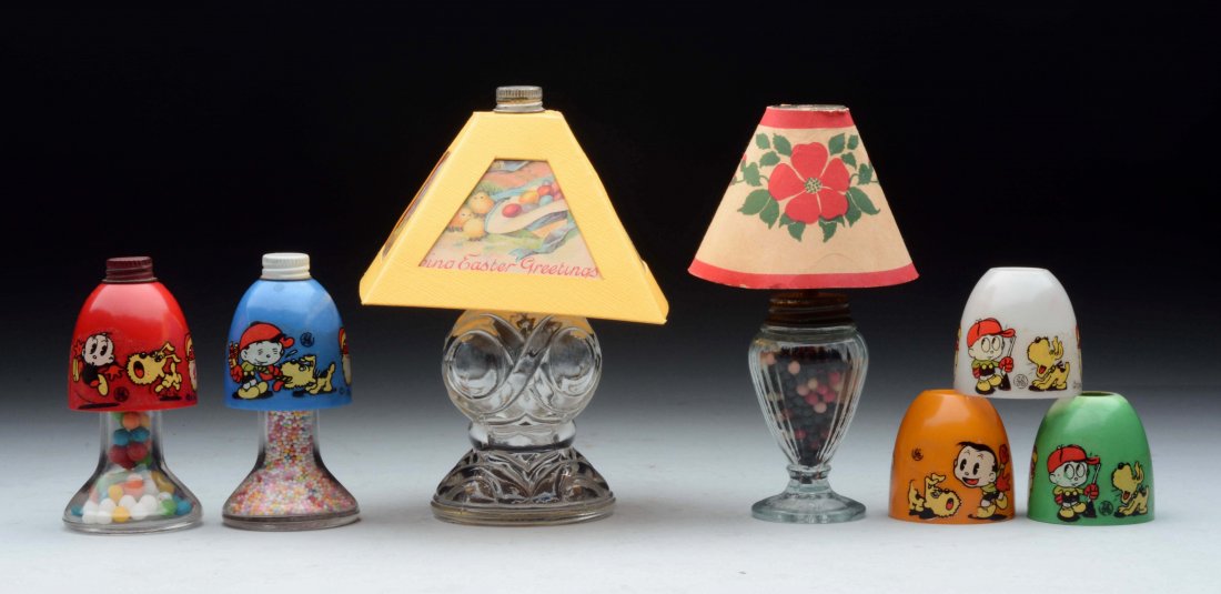 Lot Of 7:  Assorted Lamp & Shade Items Candy (1 of 1)