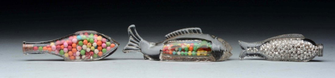 Lot Of 3: Fish Candy Containers. (1 of 1)