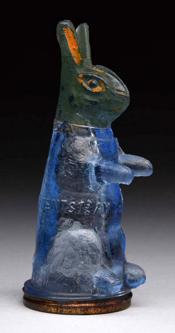 Blue Rabbit w/ Legs Apart Candy Container. (1 of 2)