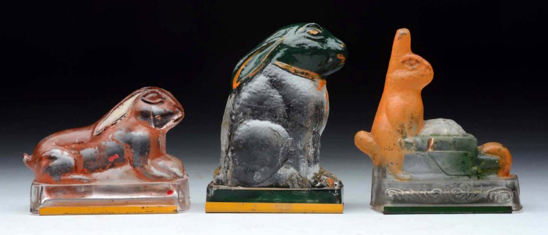 Lot Of 3: Rabbit Candy Containers. (1 of 1)