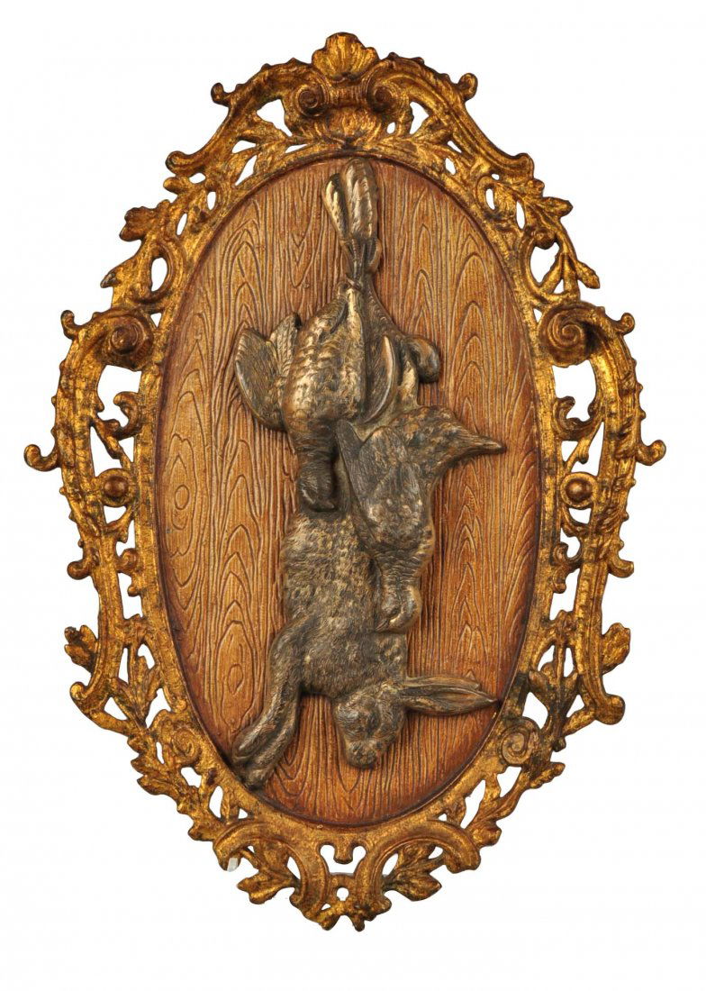 Cast Iron Victorian Game Plaque. (1 of 5)