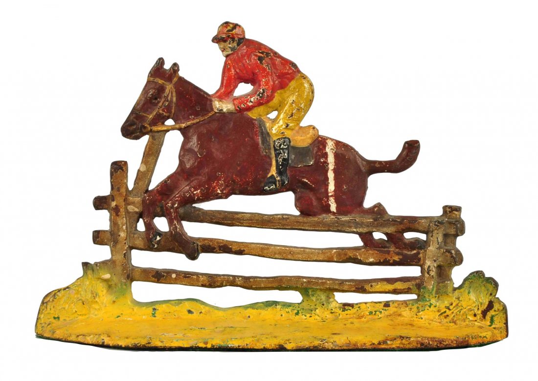 Cast Iron Steeplechase Doorstop. (1 of 5)