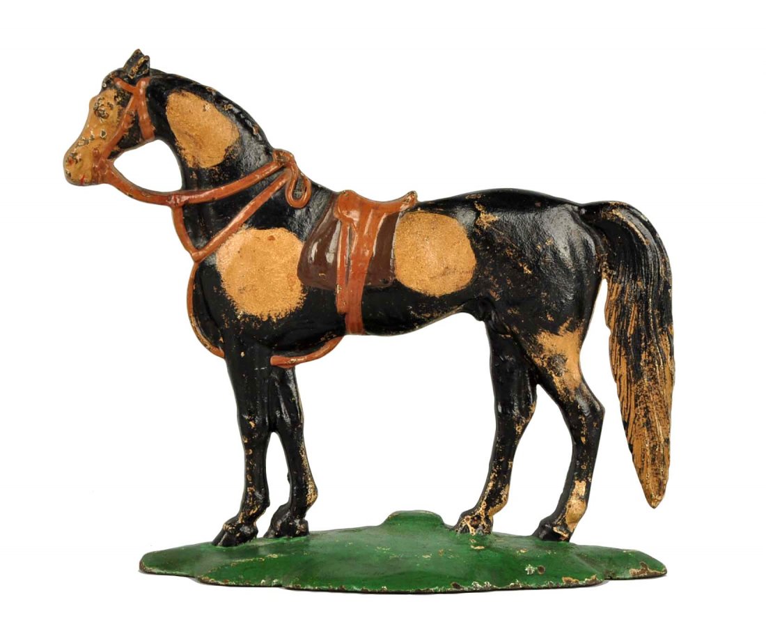 Cast Iron Saddle Horse Doorstop. (1 of 4)
