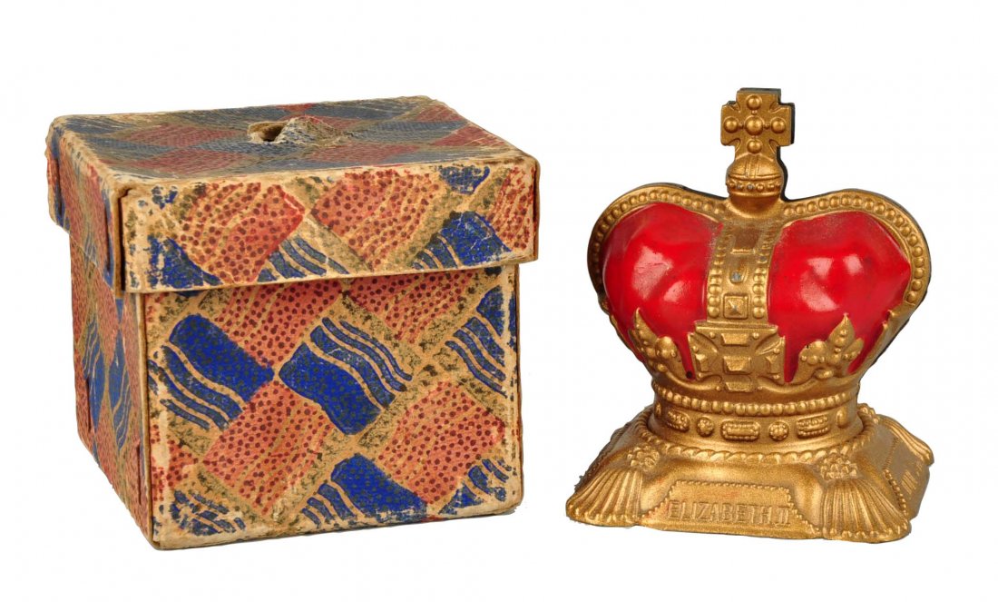 Coronation Crown Cast Iron Still Bank in Orig. Box (1 of 2)