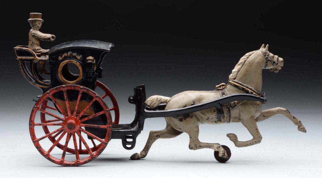 Cast Iron American Made Horse Drawn Hanson Cab. (1 of 2)