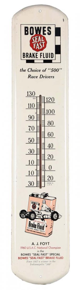 Bowes Seal Fast Brake Fluid Tin Thermometer. (1 of 1)