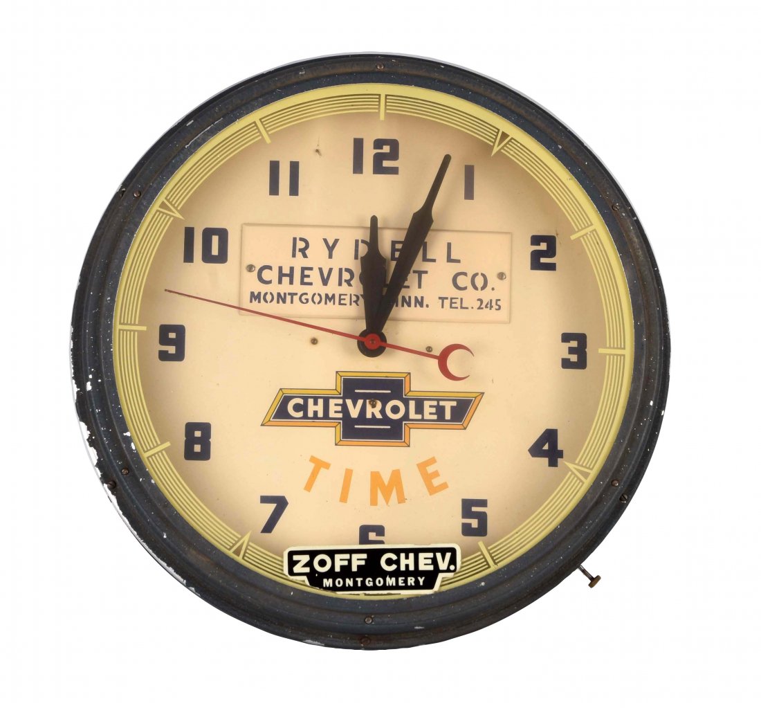Chevrolet "Time" Neon Clock. (1 of 1)