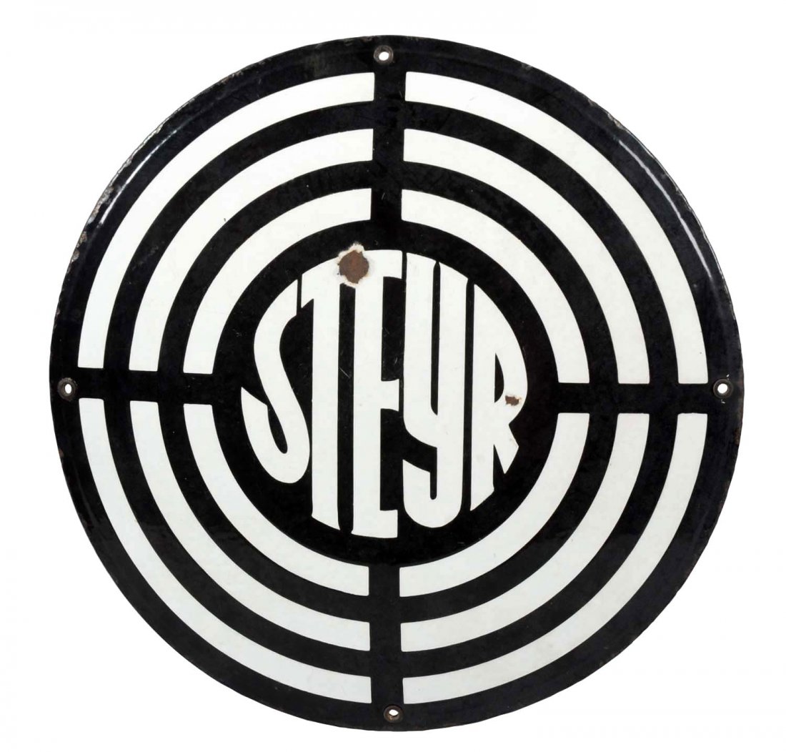 Steyr (auto) Convexed Porcelain Sign. (1 of 1)