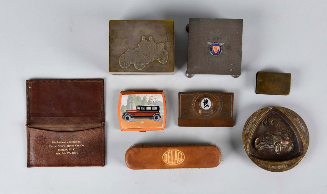 Lot of 8: Early Automobilia Pieces. (1 of 1)