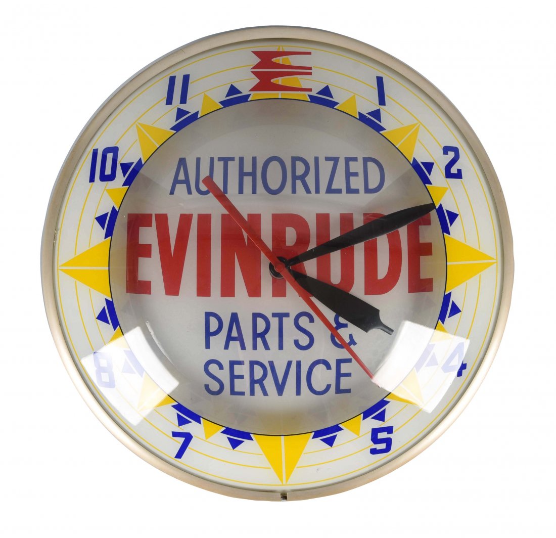 Evinrude Authorized Parts & Service Clock. (1 of 2)
