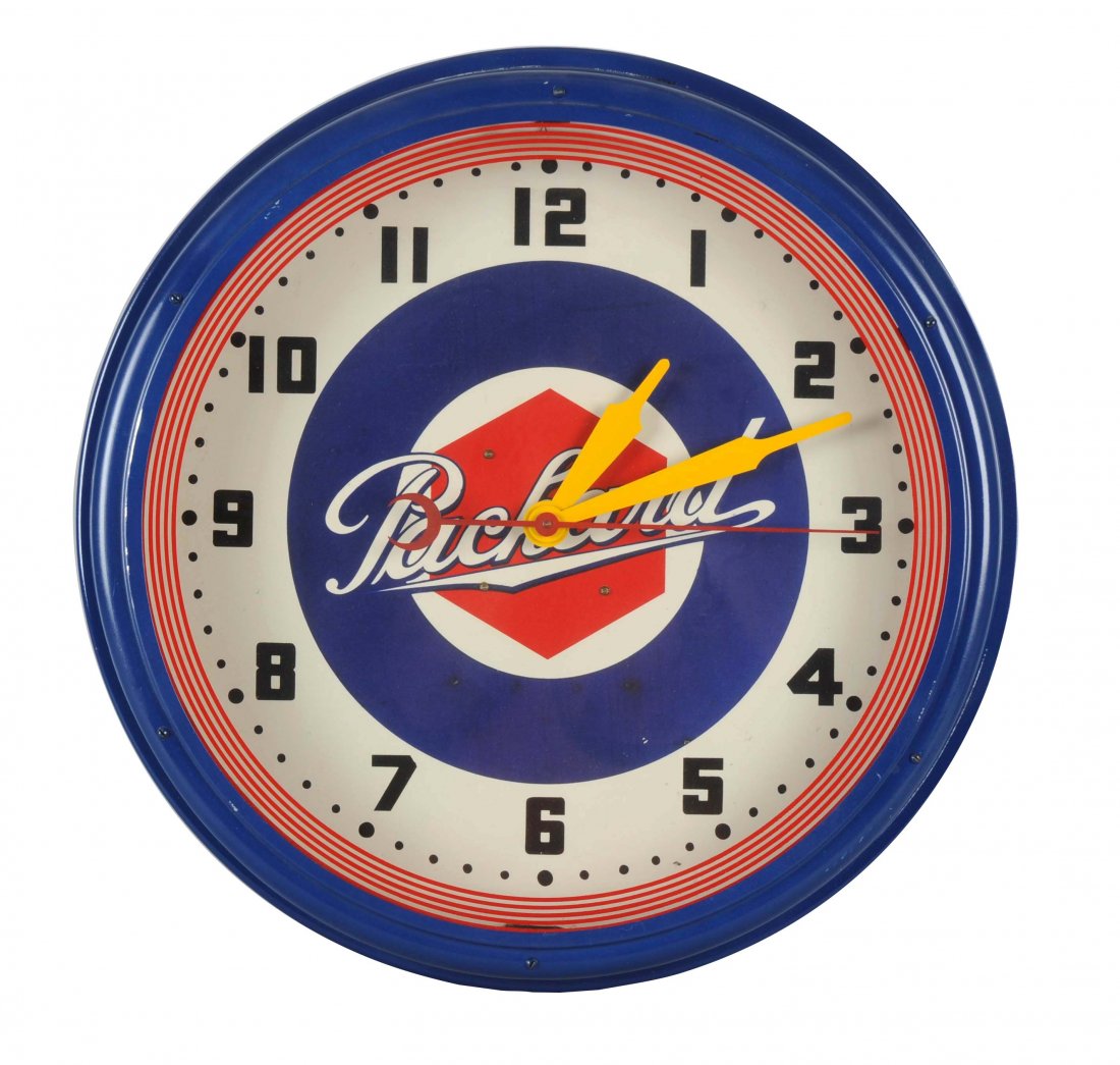 Packard Lug Nut Logo Neon Clock. (1 of 1)