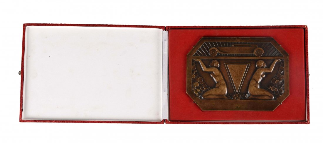 Art Deco Style Automobilia Brass Plaque. (1 of 1)