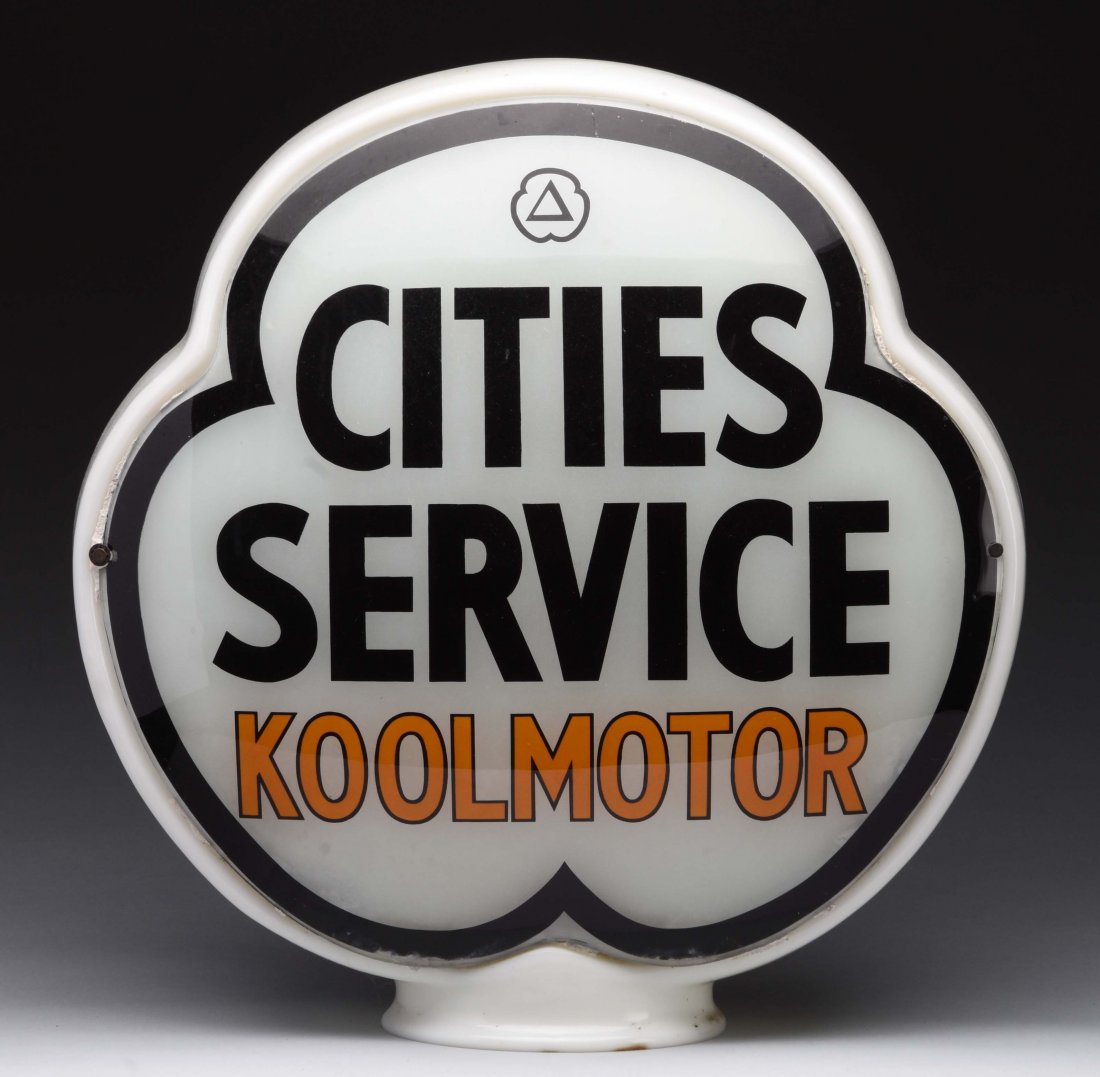 Cities Service Koolmotor Clover Globe Lenses. (1 of 2)