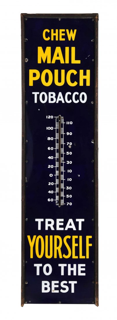 Mail Pouch Tobacco Porcelain Thermometer. (1 of 1)