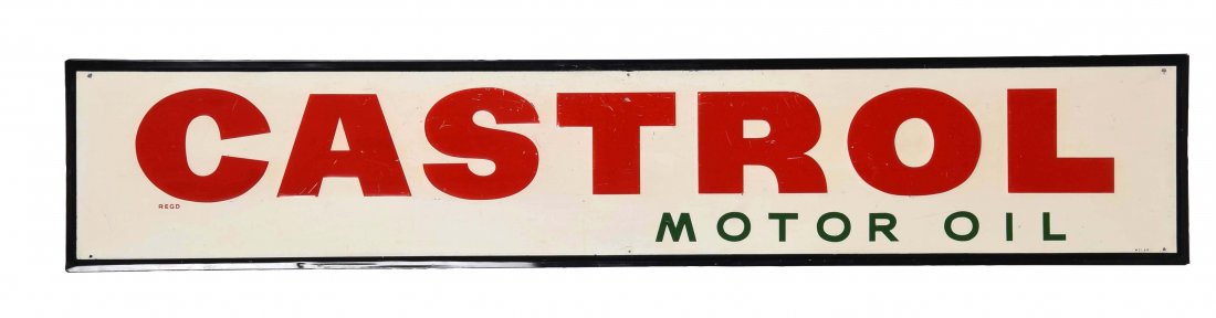 Castrol Motor Oil Embossed Tin Sign. (1 of 1)