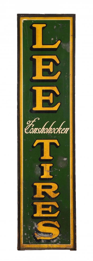 Lee Tires of Conshohocken Vertical Tin Sign. (1 of 1)