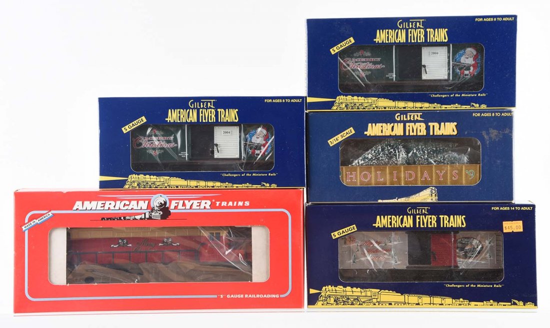 Lot of 5: American Flyer Holiday Trains. (1 of 1)
