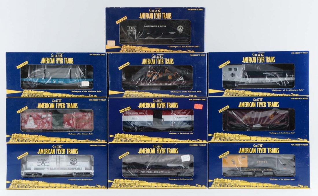 Lot of 10: American Flyer Modern Era Freight Cars. (1 of 1)
