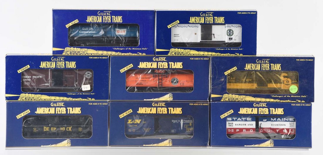 Lot of 8: American Flyer Freight Cars. (1 of 1)