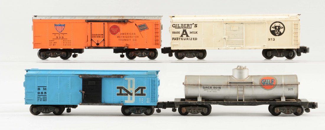 Lot of 4: American Flyer Freight Cars. (1 of 1)