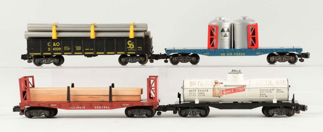 Lot of 4: Scarce American Flyer 5-Digit Freight Cars. (1 of 1)