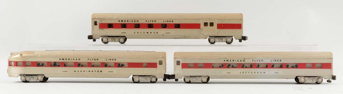 Lot of 3: American Flyer 5 Digit Red Strip Passenger (1 of 1)