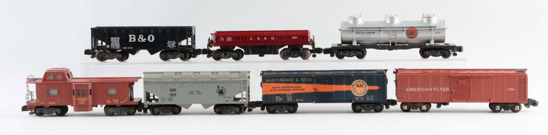 Lot of 7: American Flyer Freight Cars. (1 of 1)