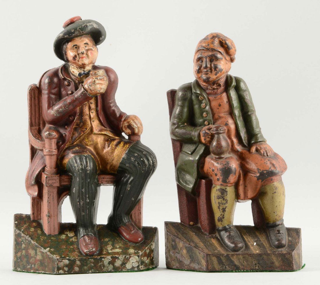 Lot of 2: Cast Iron Assorted Men Doorstops. (1 of 1)