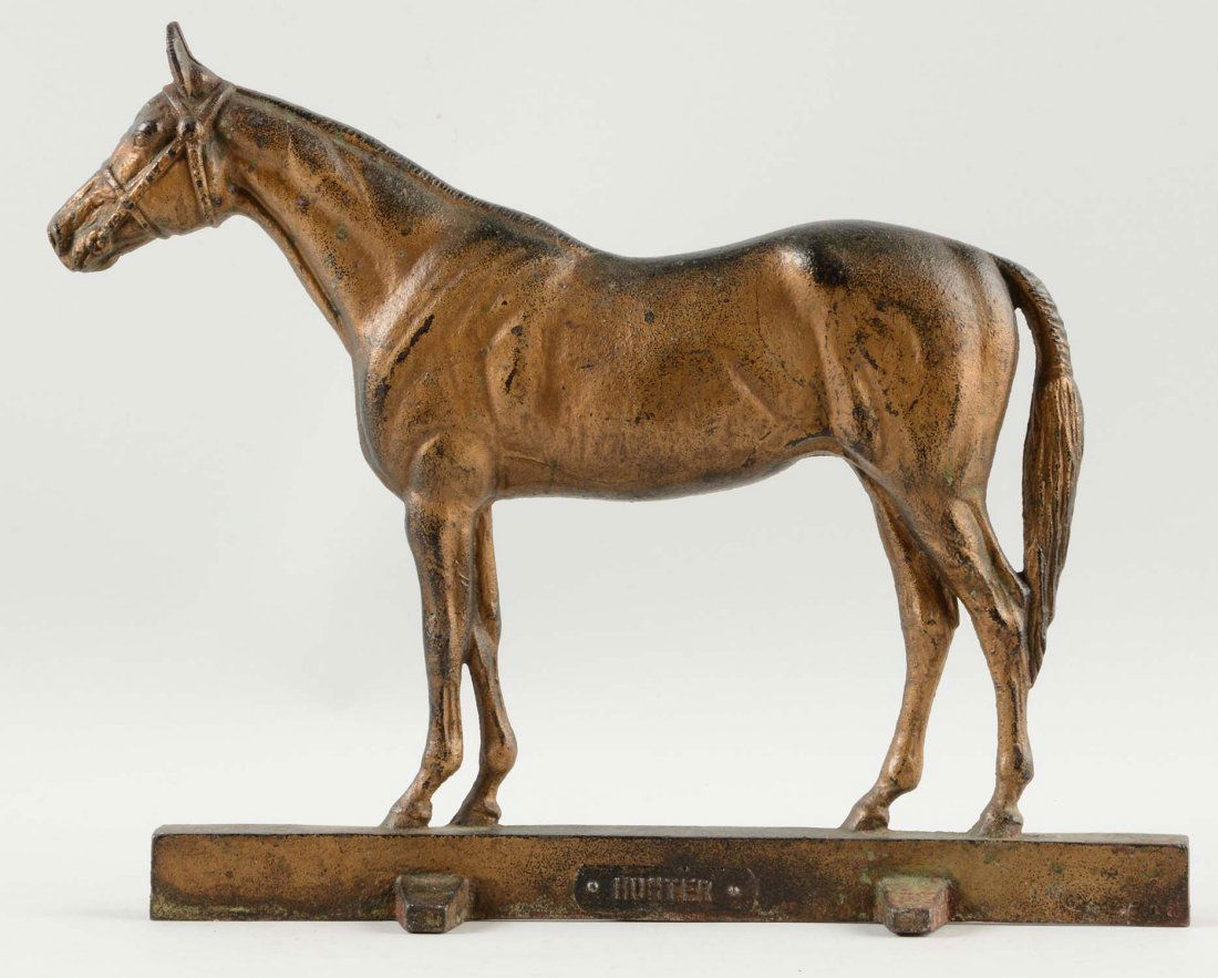 Cast Iron “Hunter” Horse Wedge Doorstop. (1 of 1)
