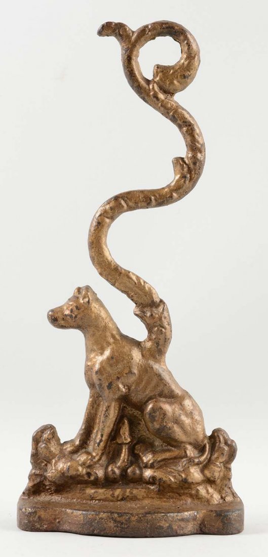 Cast Iron Sitting Dog Doorstop. (1 of 1)