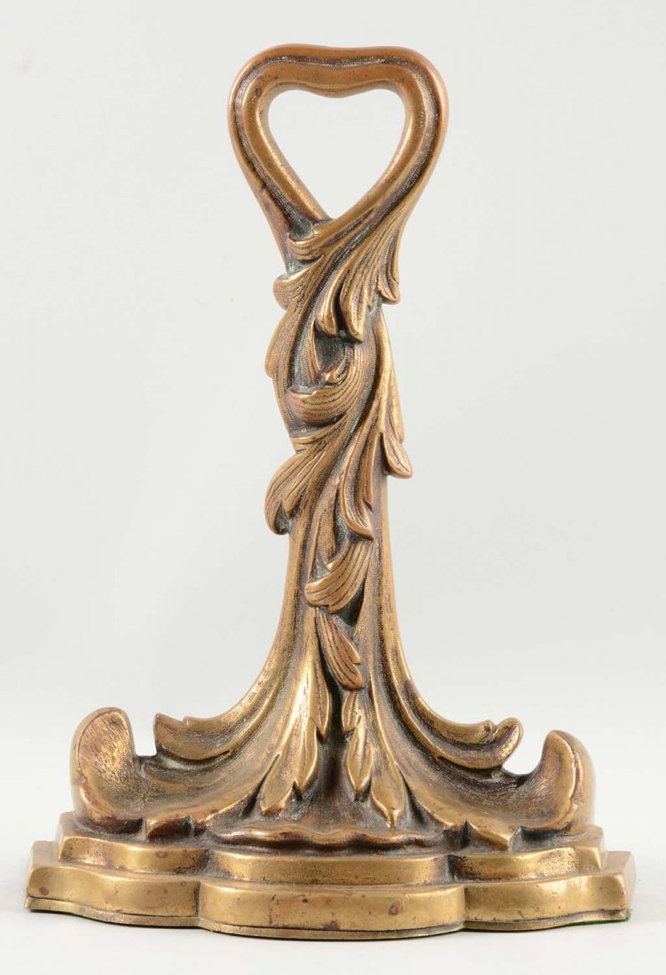 Cast Brass Floral Doorstop. (1 of 1)