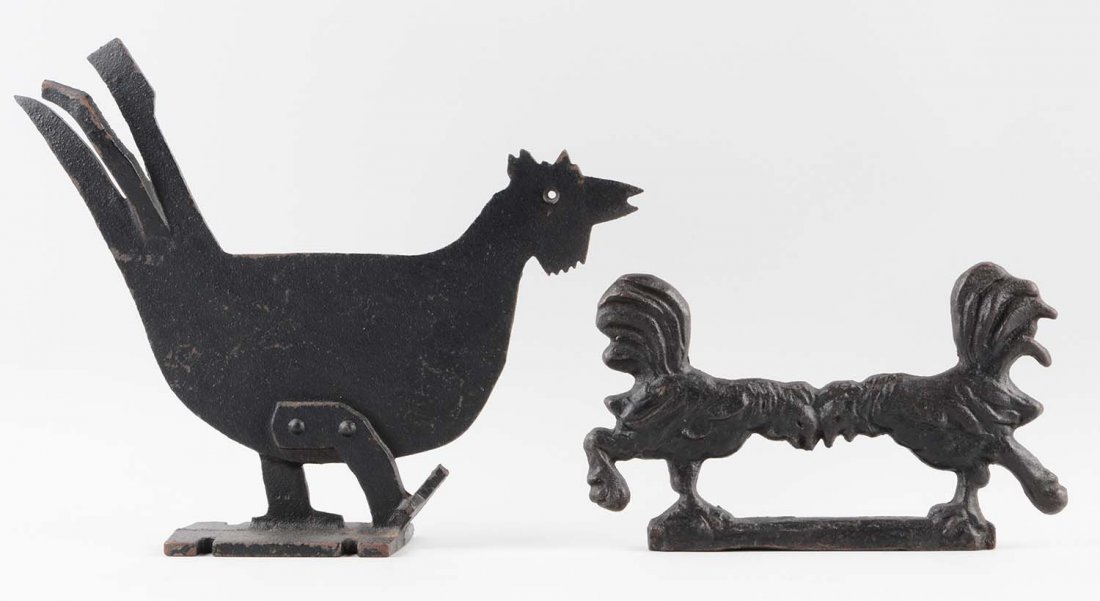 Lot Of 2: Cast Iron Assorted Foot Scrapers. (1 of 1)