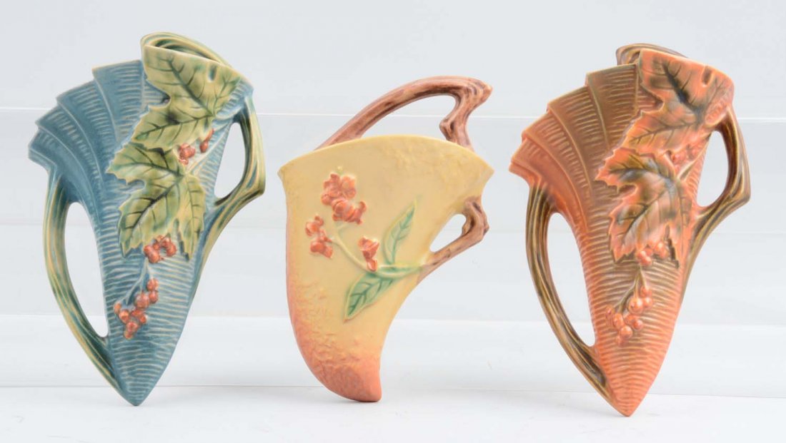 Lot Of 3: Roseville Wall Pockets (1 of 1)