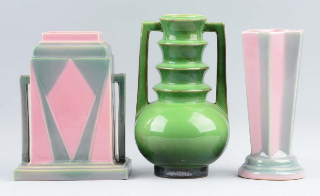 Lot Of 3: Roseville Futura Vases (1 of 1)