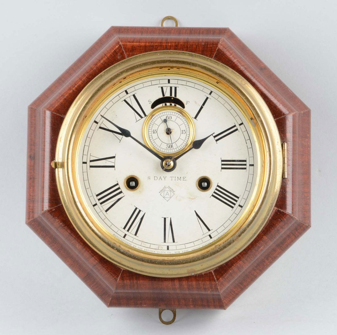 Ansonia Octagon Wall Clock. (1 of 2)