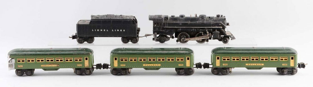 Lot Of 5: Lionel No. 229 Locomotive & Passenger Cars. (1 of 1)