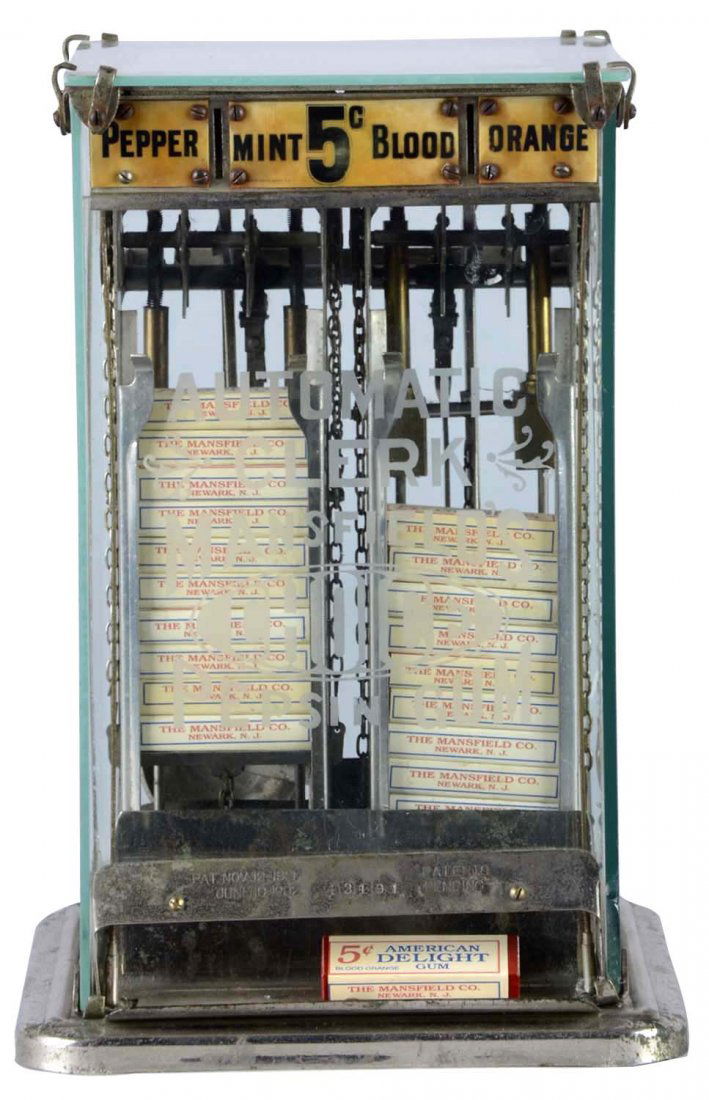 5¢ Mansfield Automatic Clerk Chewing Gum Vendor (1 of 2)