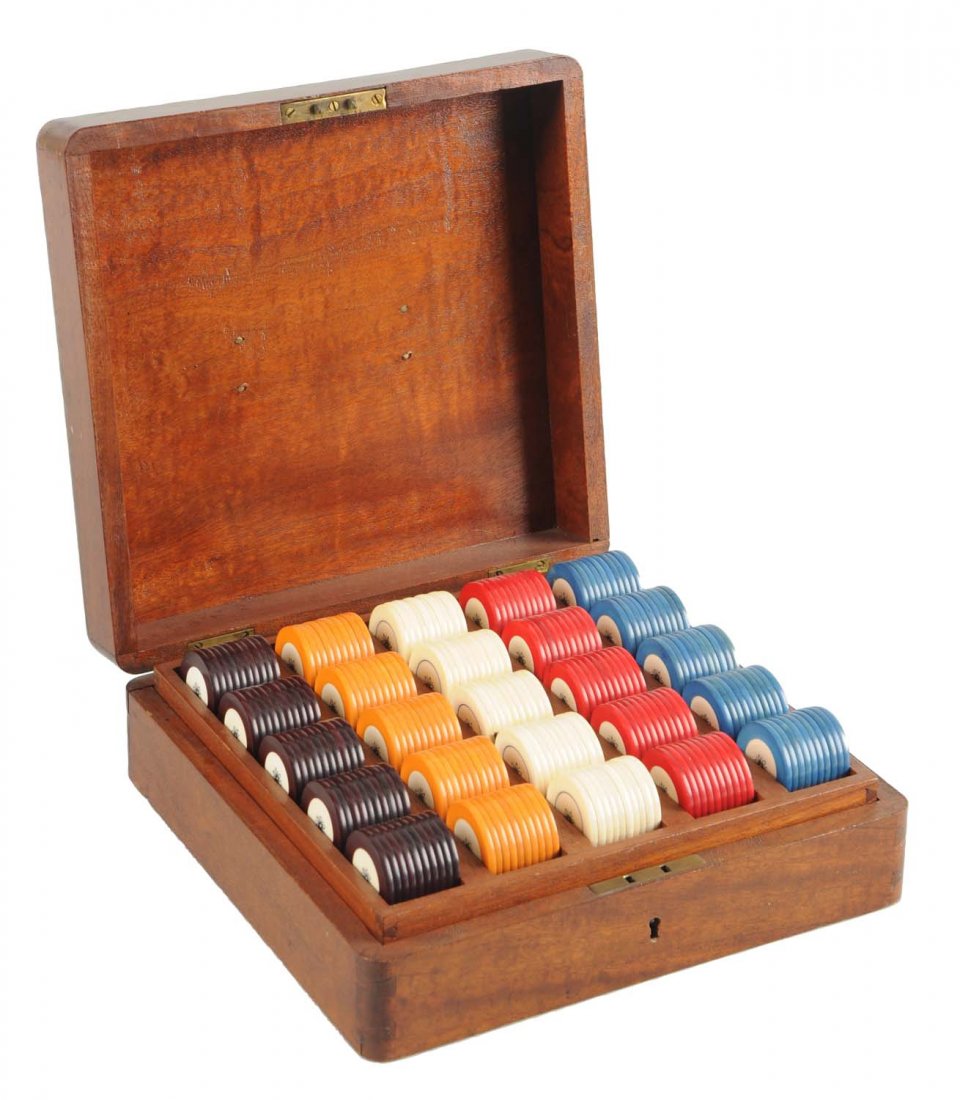 Early Set Of Ivory Poker Chips (1 of 3)