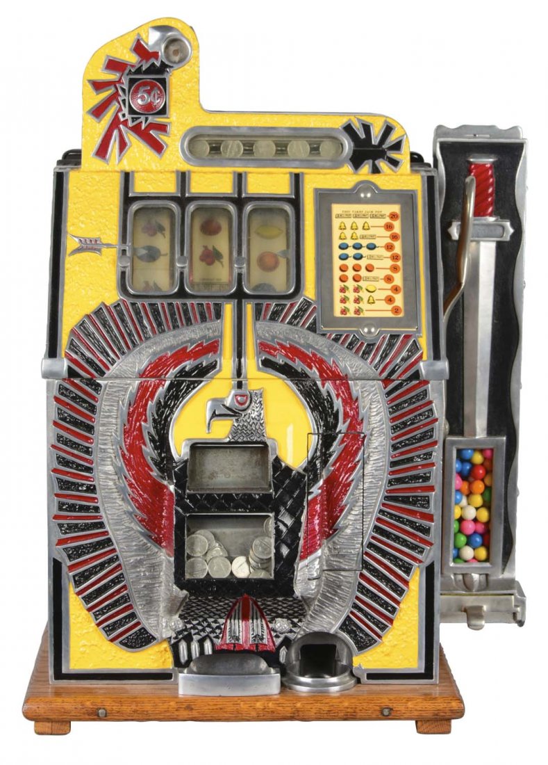 **5¢ Mills War Eagle Slot Machine (1 of 6)