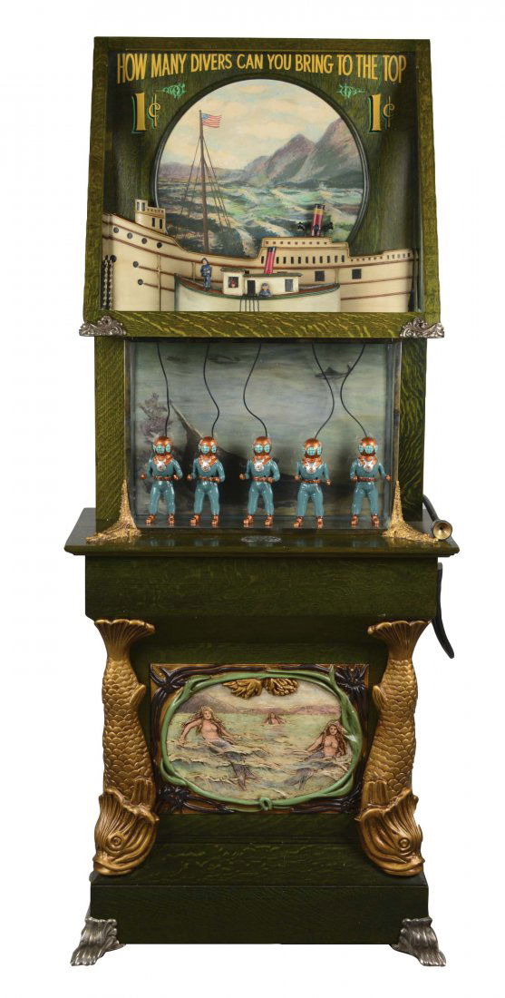 Rare 1¢ Mills Novelty Submarine Lung Tester (1 of 10)