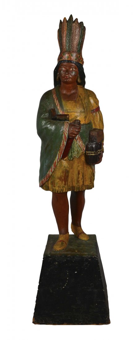 Female Cigar Store Indian Tobacco Sculpture (1 of 5)
