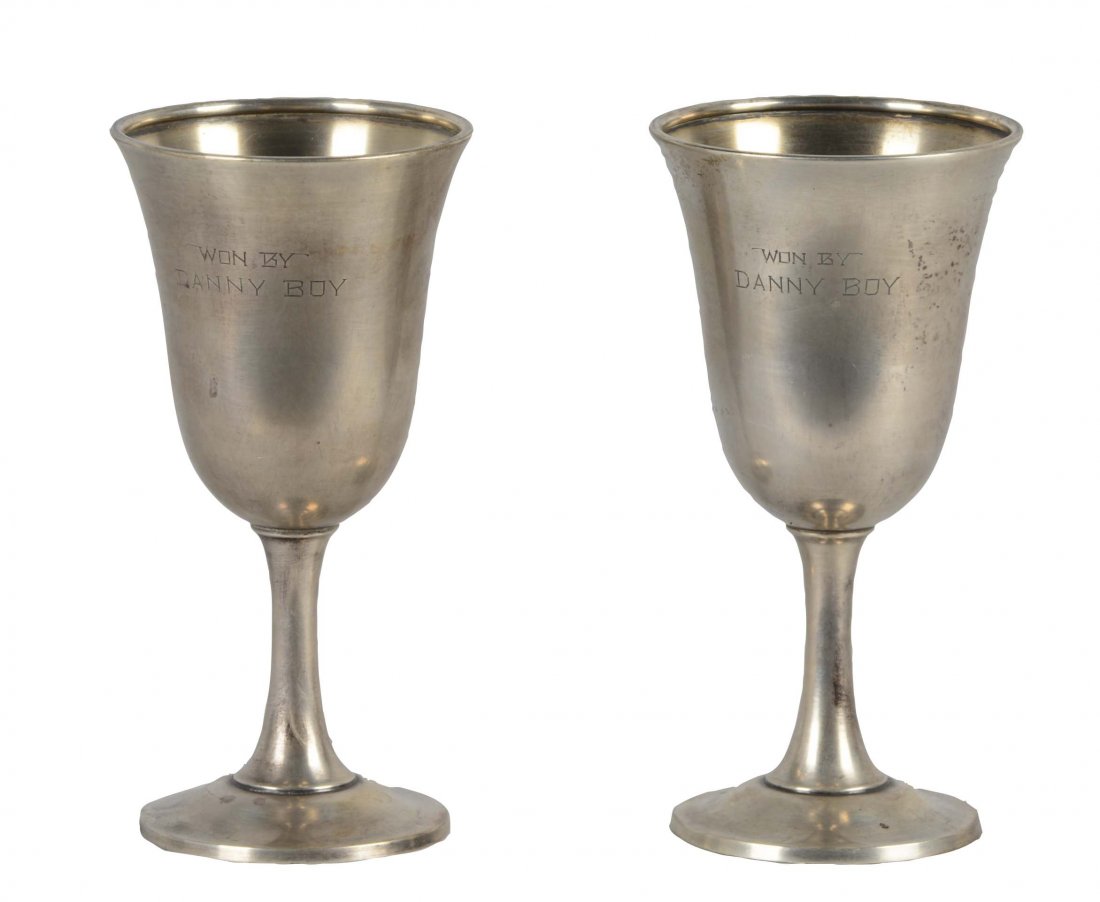 Lot Of 2: Pair of Sterling Silver Trophy Cups (1 of 2)